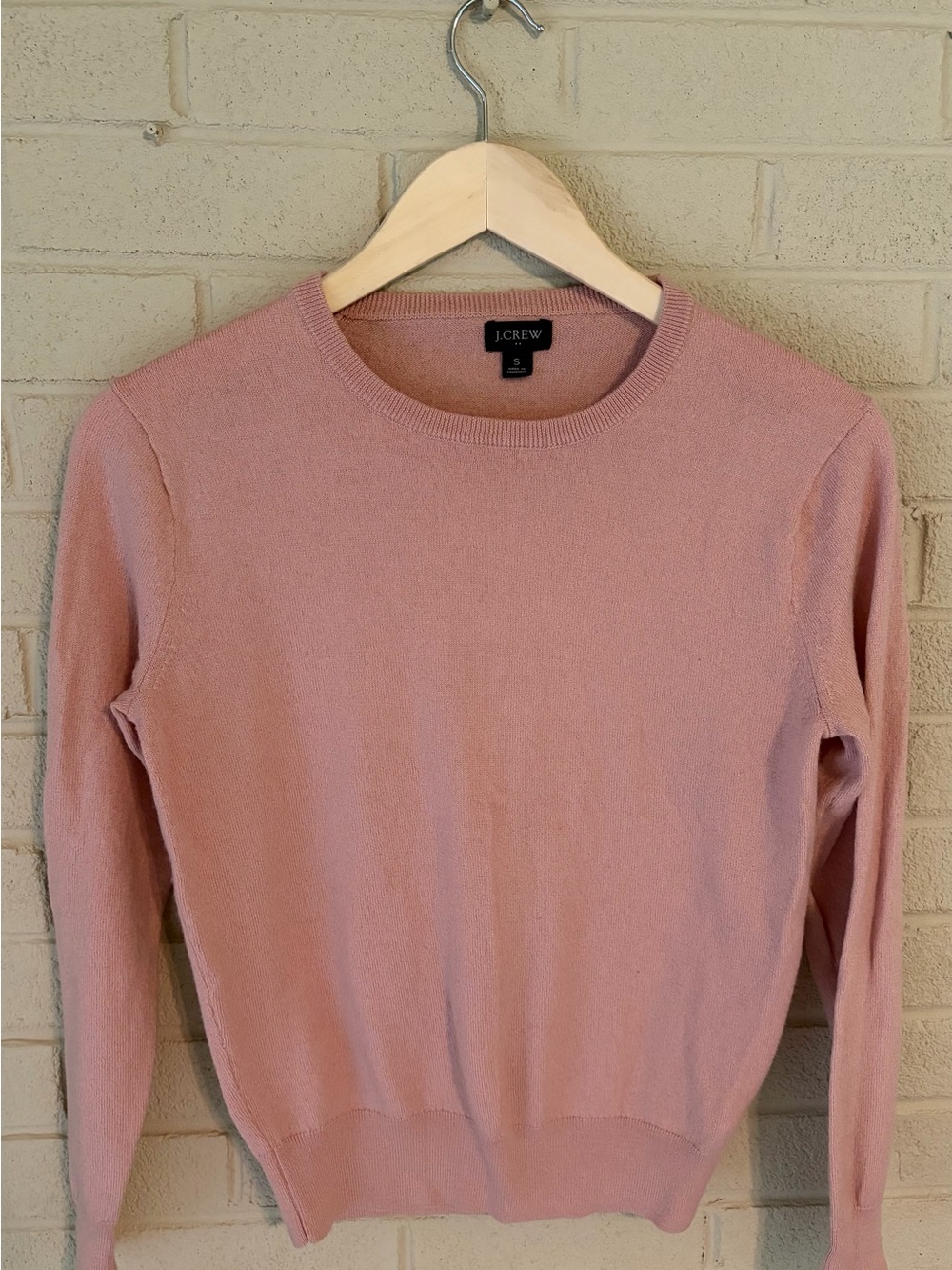 J.Crew Merino Wool Blend Crewneck Pullover Sweater Dusty Pink Size S